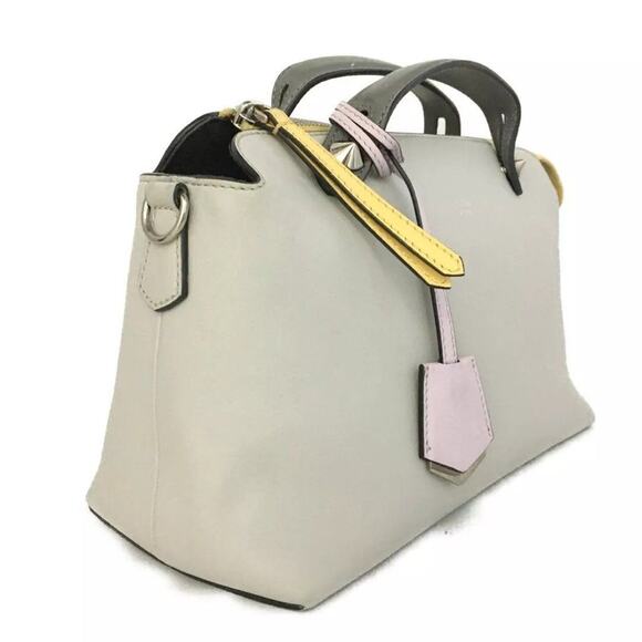Fendi Gray and Yellow Satchel Bag - Picture 2 of 7